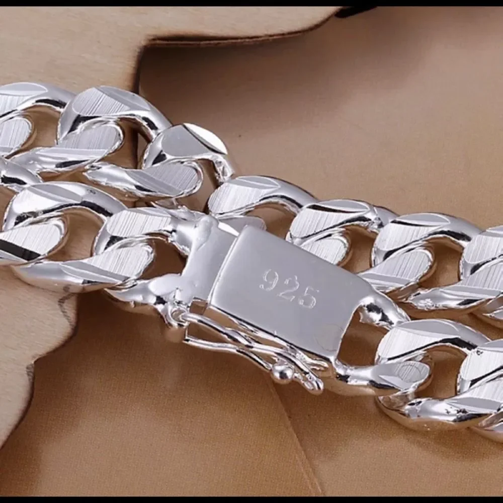 Sterling Silver Chunky Bracelet - Picture 5 of 7